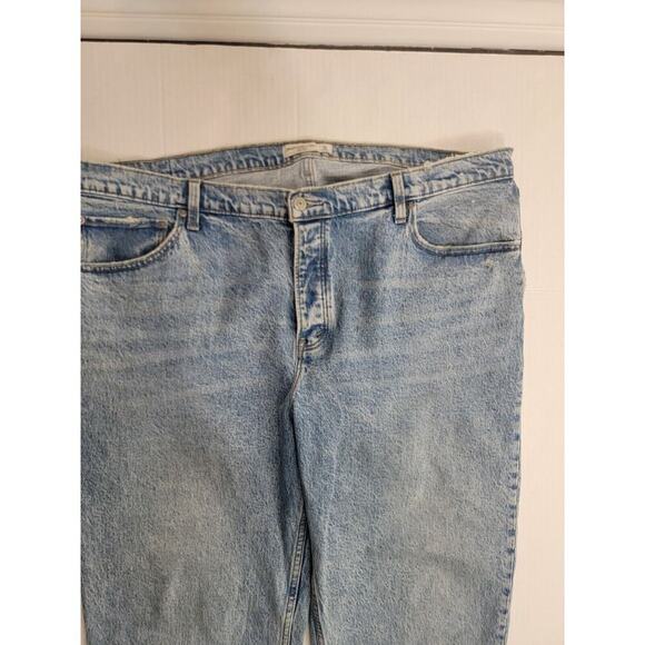 Abercrombie & Fitch Jeans Womens 34 Dad Straight High Rise Stretch Button Fly - Picture 3 of 8